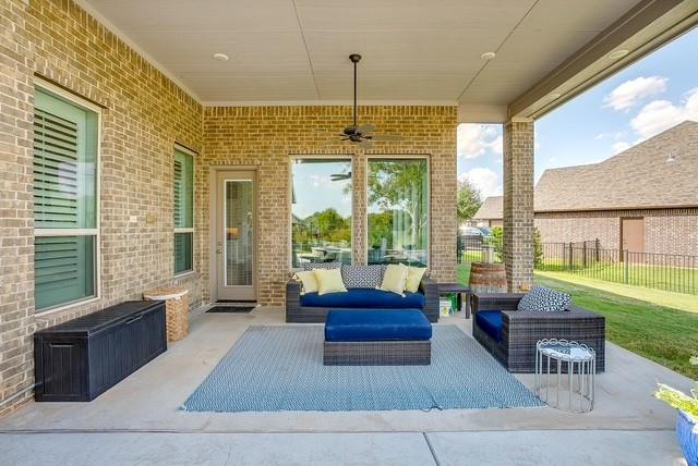 Covered patio area at pool