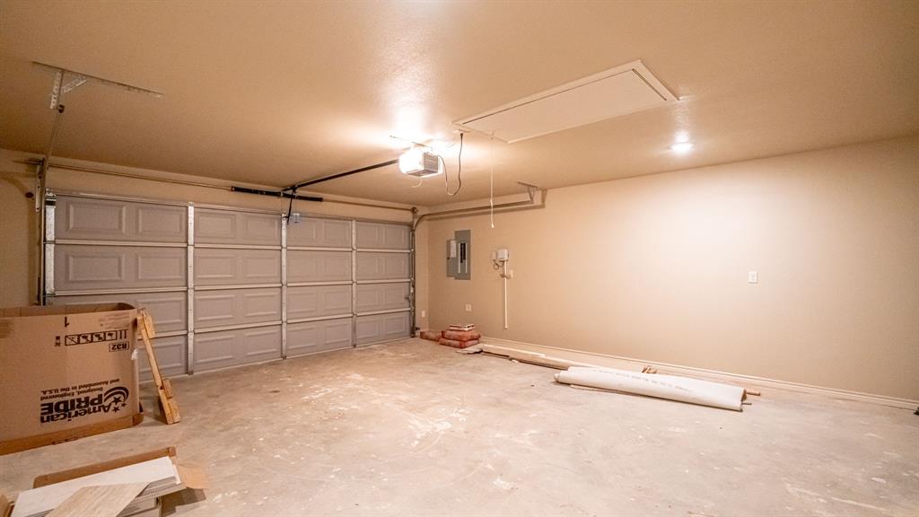 Two car garage with garage door opener