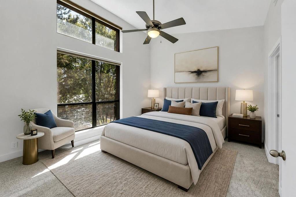 Master bedroom with virtual staging.