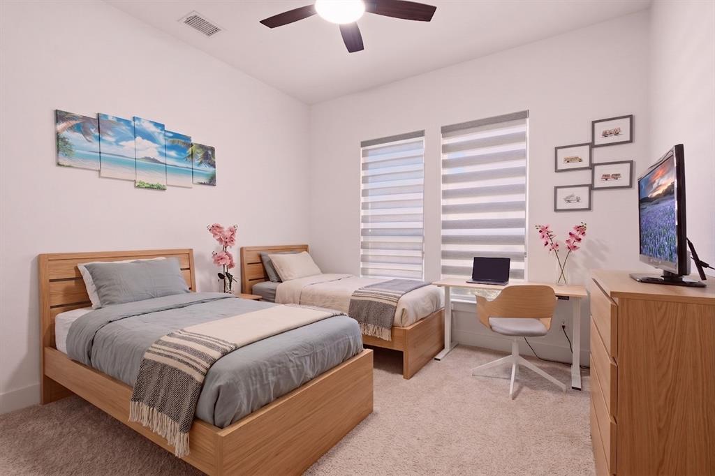 Guest bedroom #2 downstairs - virtually staged