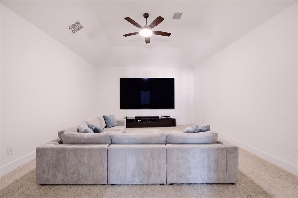 Media room - virtually staged