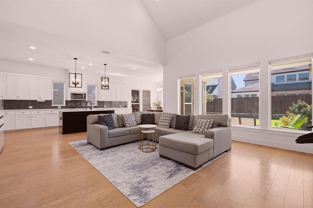 High ceilings and lots of natural light