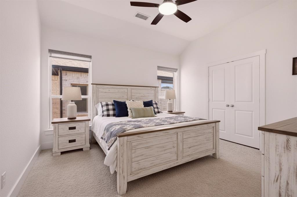 Bedroom #4 located upstairs - virtually staged