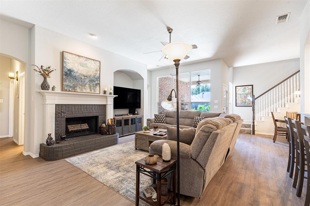 Spacious, open-concept living room.