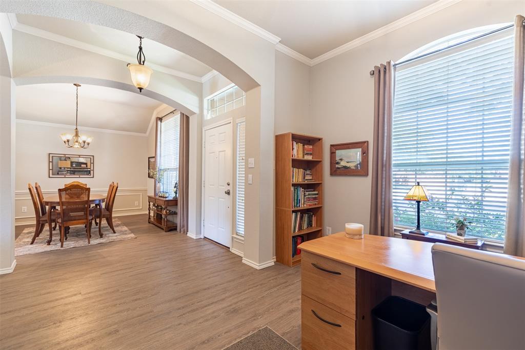 Open-concept entry.