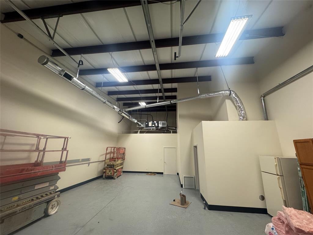 View from back of shop towards the front of the building.