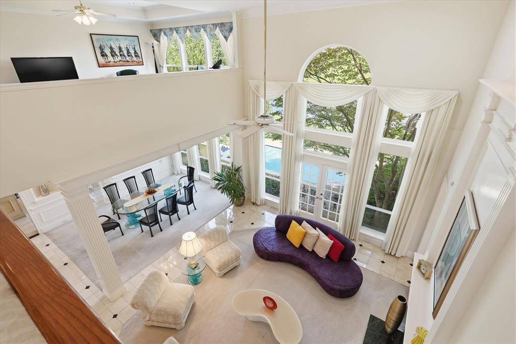 View from the upstairs catwalk
