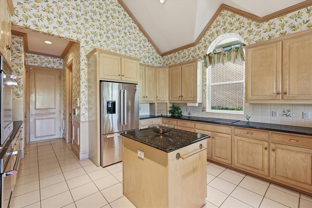 An abundance of wood cabinetry!