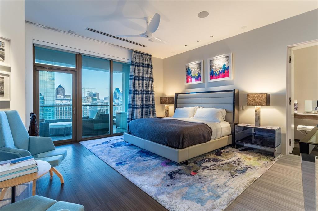The generous Primary Bedroom has a balcony.