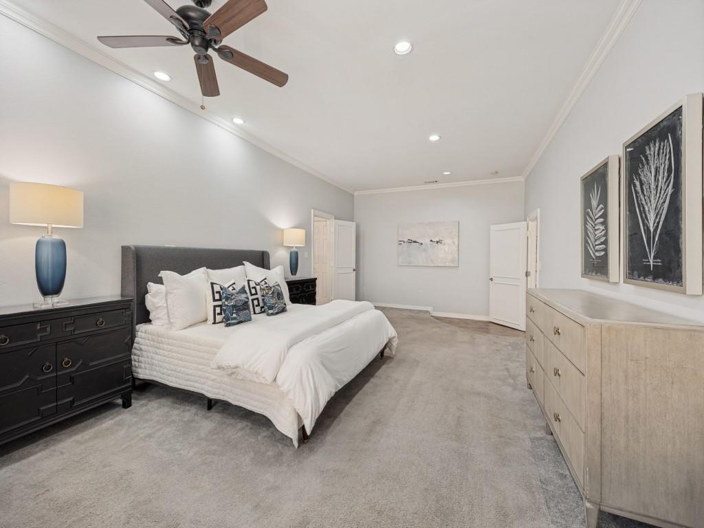 Primary bedroom connects to the en-suite bath
