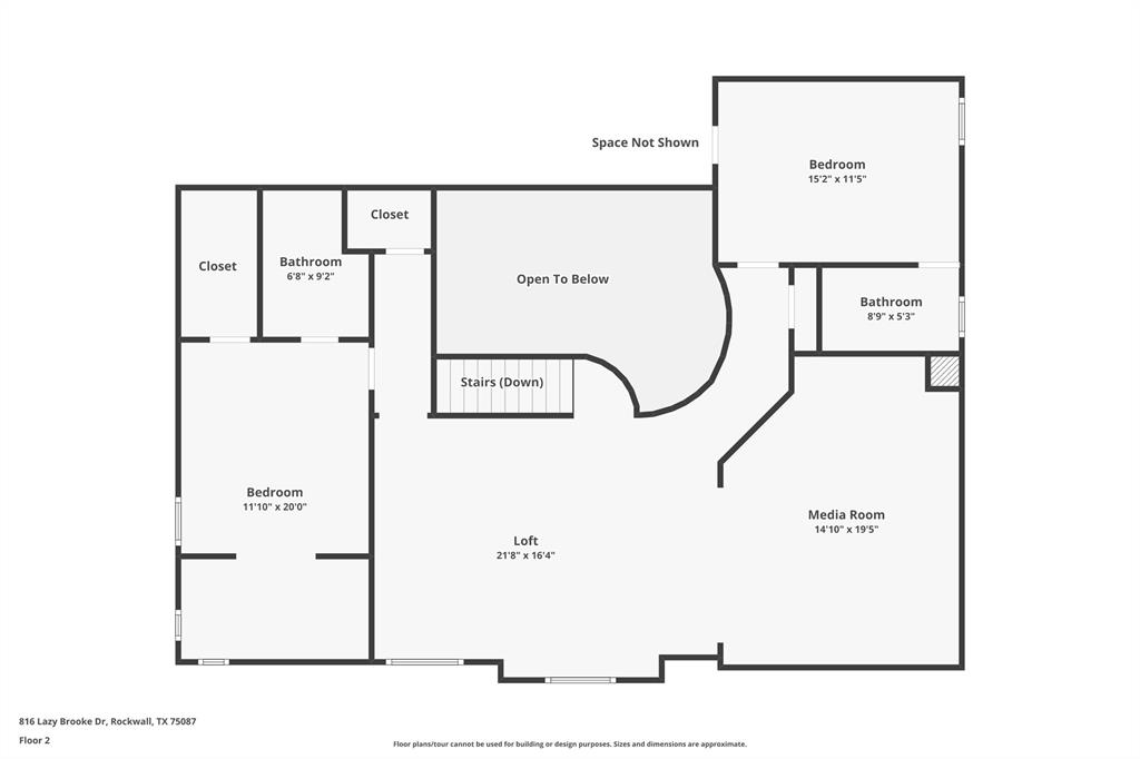 Upstairs floor plan
