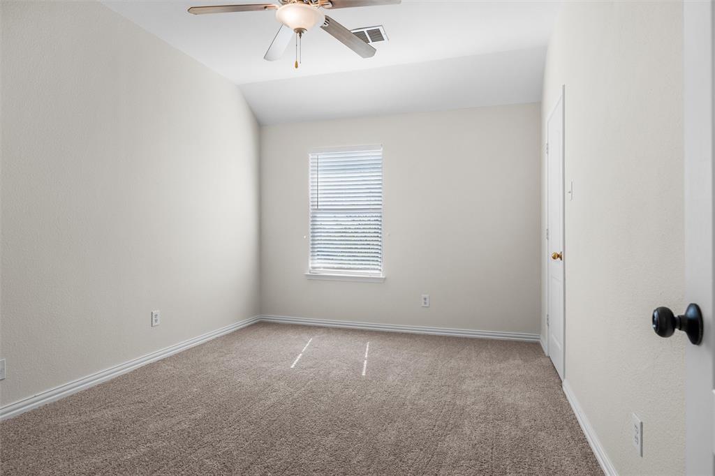 Wall-to-wall carpeting with light-colored walls