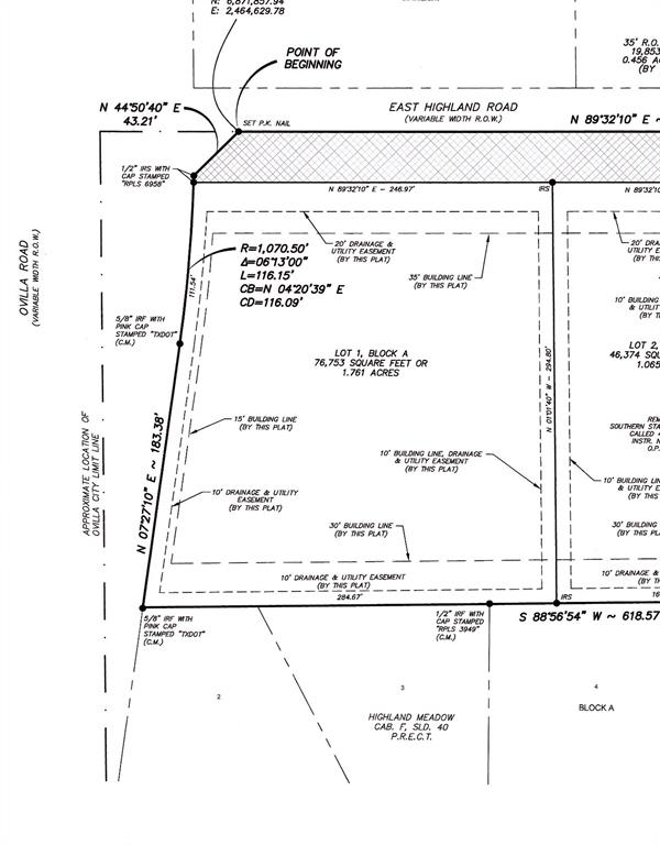 TBD Lot 1 Highland Road, Ovilla, TX 75154