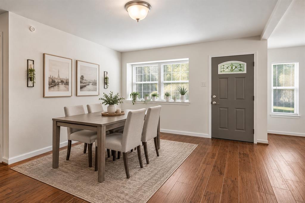 Dining Side with Plant Ledge Window - Virtually staged