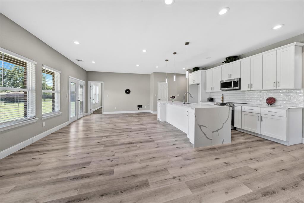 Side View of Kitchen and  Family Room
