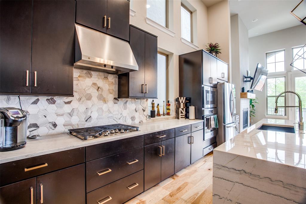 Kitchen with cabinets