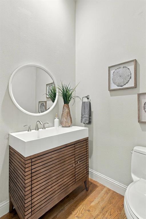 Half bath on second level