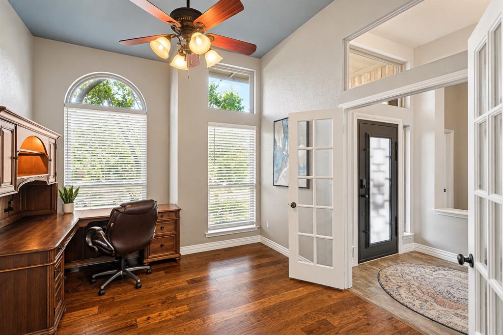 Study with 2 sets of French Doors.