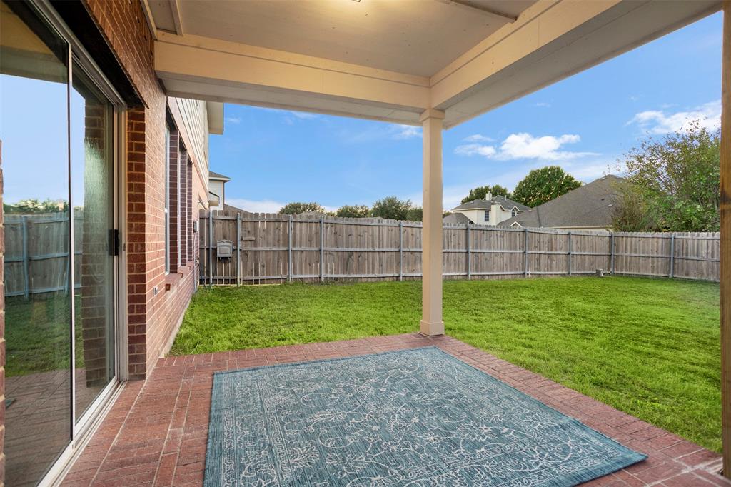 Spacious backyard patio