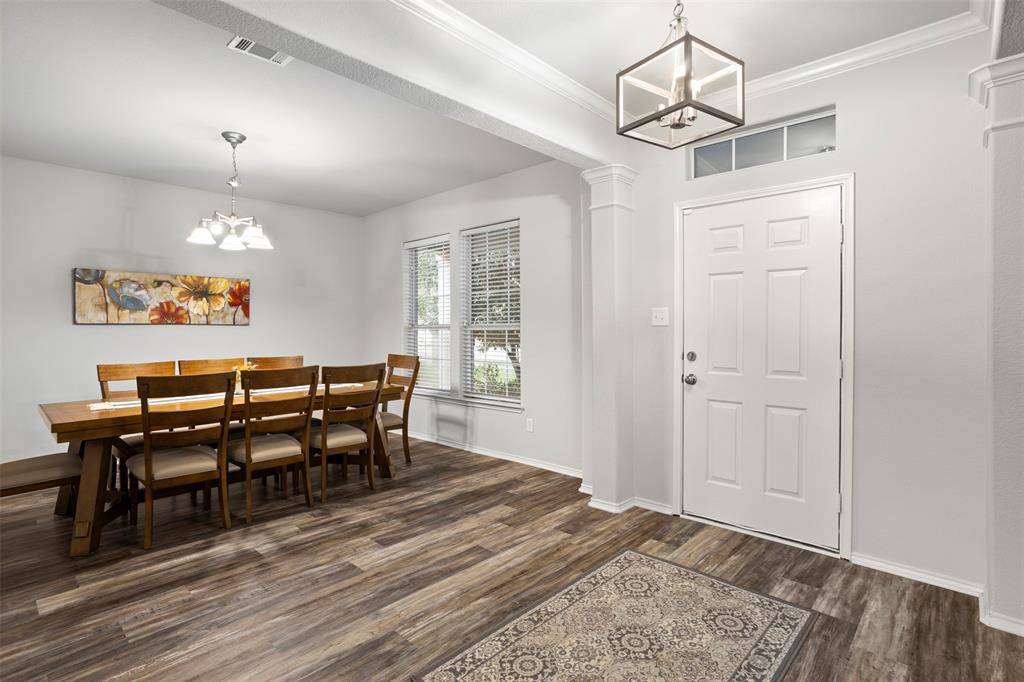 Spacious dining area