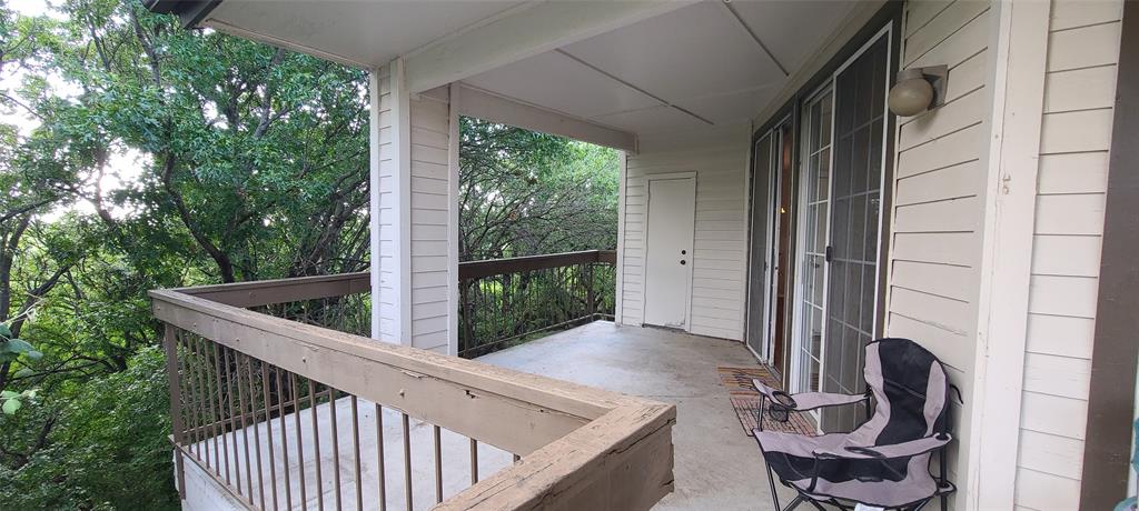 wrap around balcony with two enterances