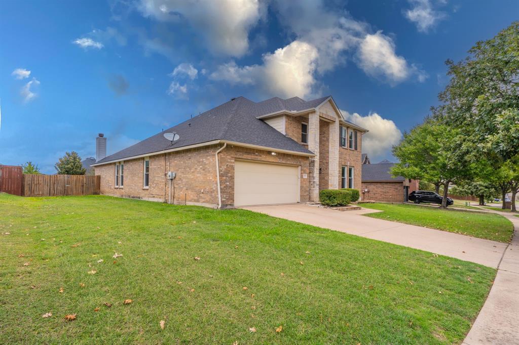 Front side view of house.