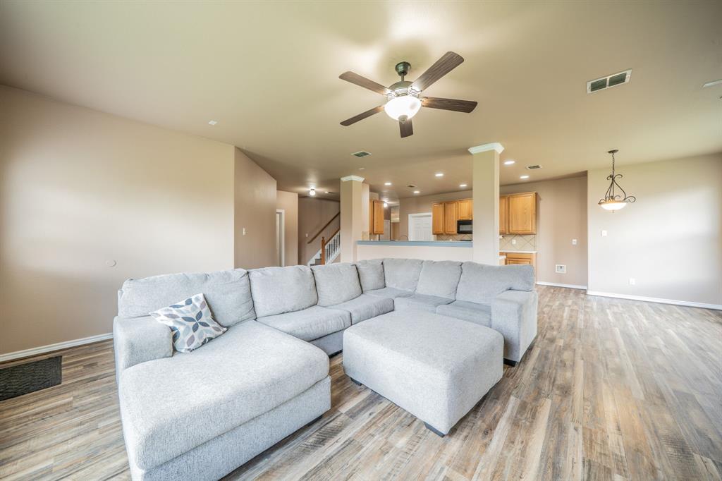 Family room from fireplace. Family room from fireplace.