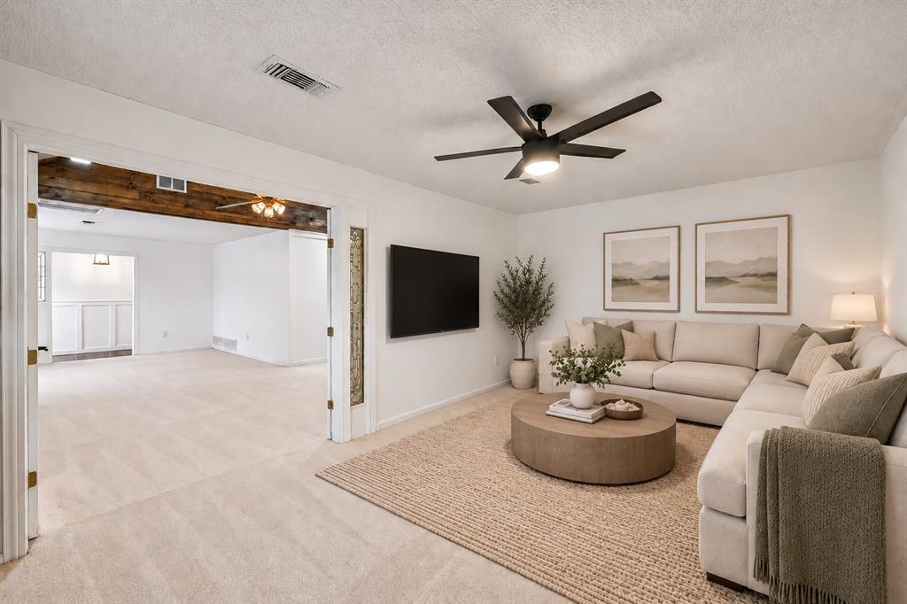 Virtually Staged Den or living room or Flex room