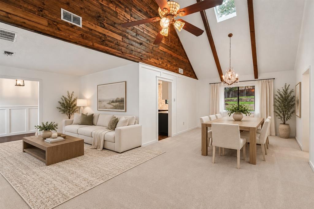 Virtually Staged Living/Dining Room