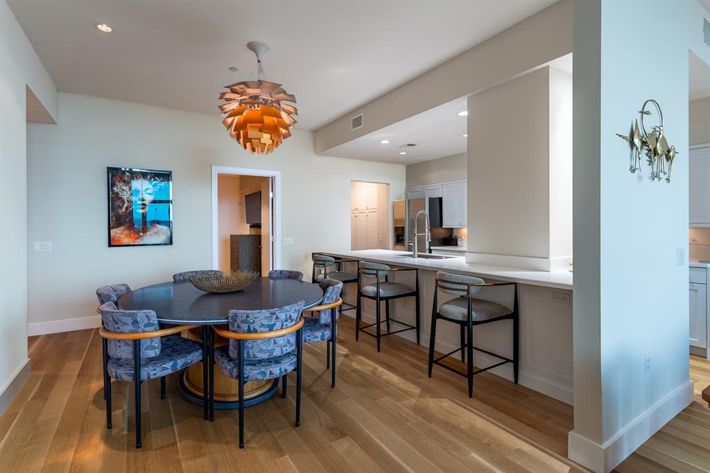 Dining opens to Guest Room.