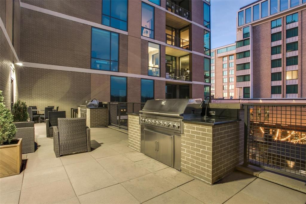 Private Residents' Grilling Area with 2 grills, tables & chairs