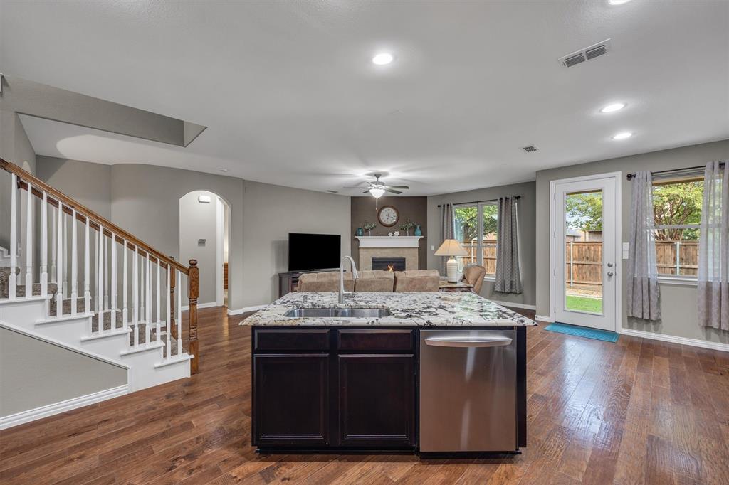 Views across the entire back of the house from the kitchen island!