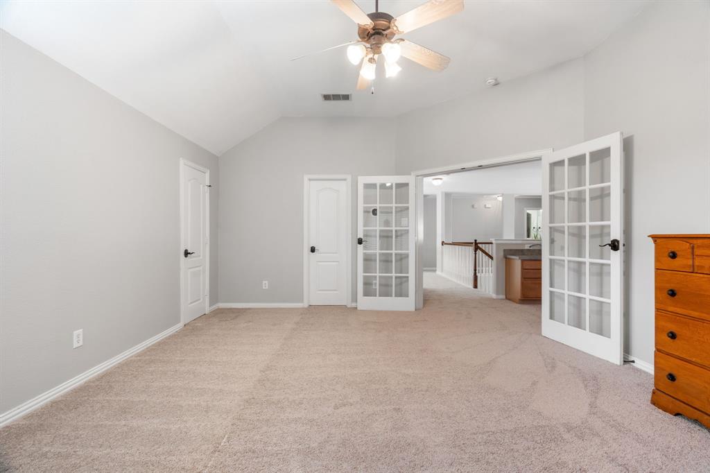 Huge game room with french doors