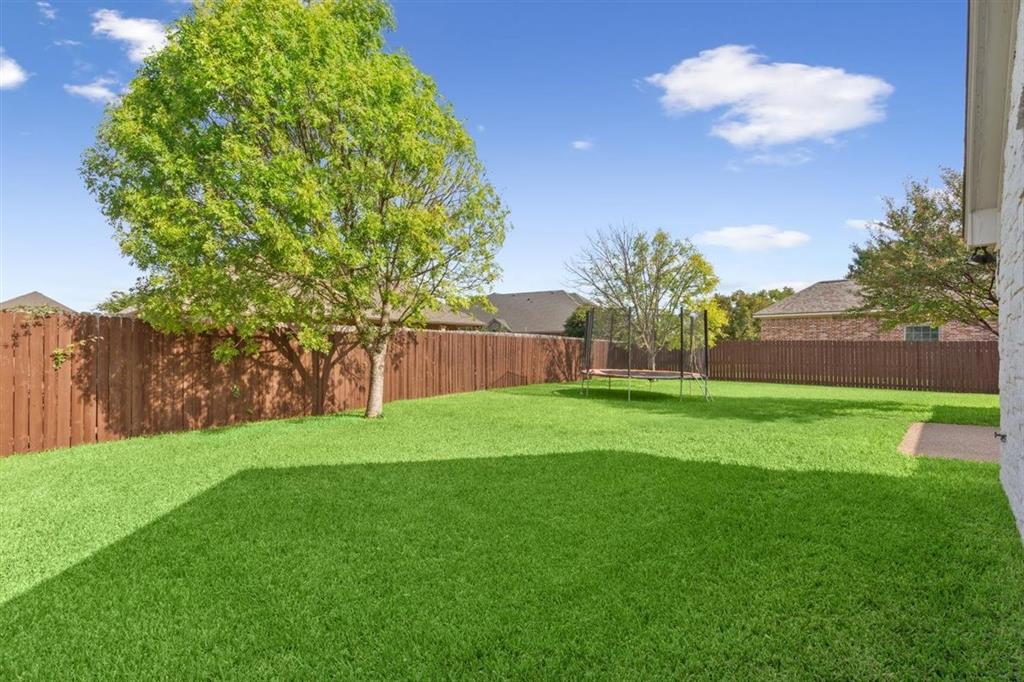 Fully fenced backyard