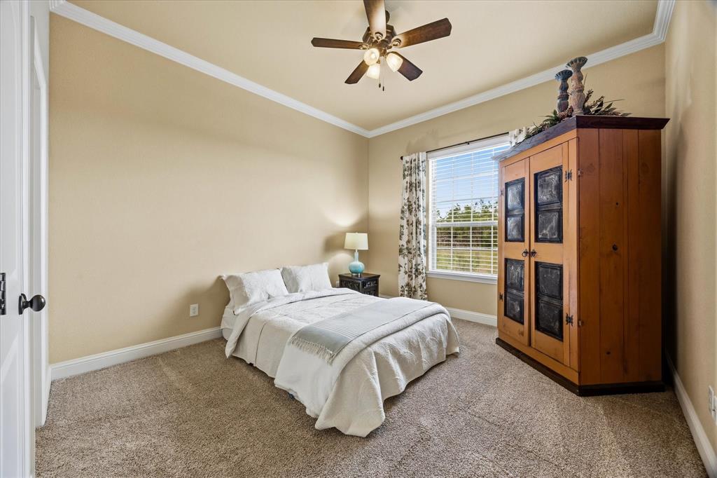 Gorgeous guest room includes ensuite bath and walk in closet