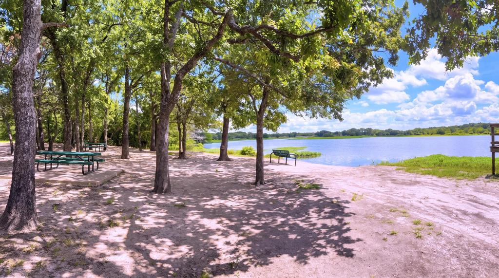 Community private lake and park