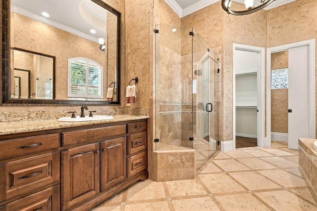 Separate Vanities, Make-Up Desk, Large Shower, Huge Tub, And Walk In Closet.