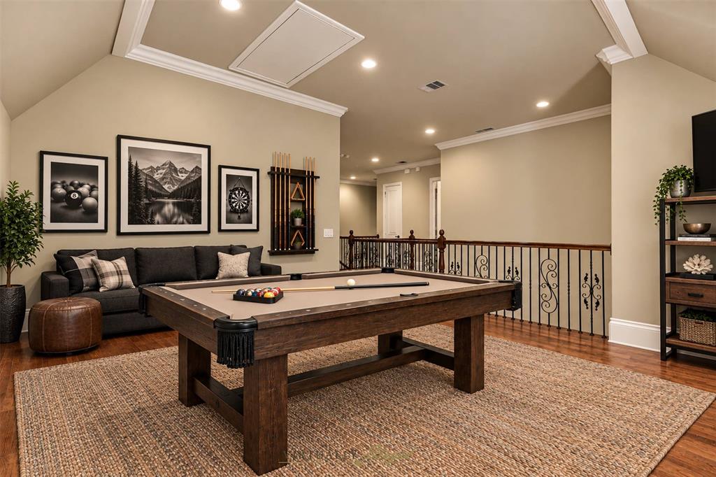 Loft Staged As A Gameroom.