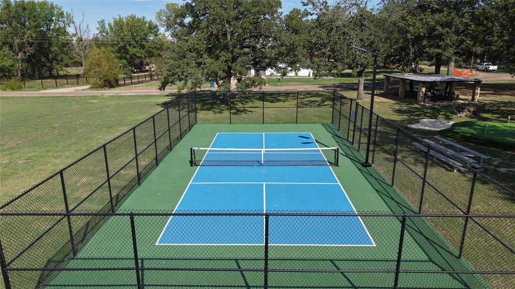 Community pickleball court available for residents to enjoy.