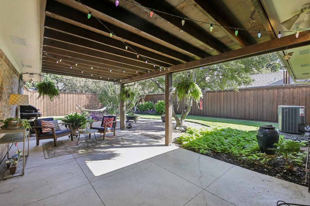 Covered backyard patio