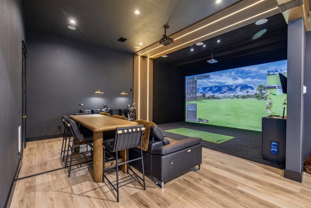 Practice, play, and improve your game year-round with the TrackMan golf simulator.