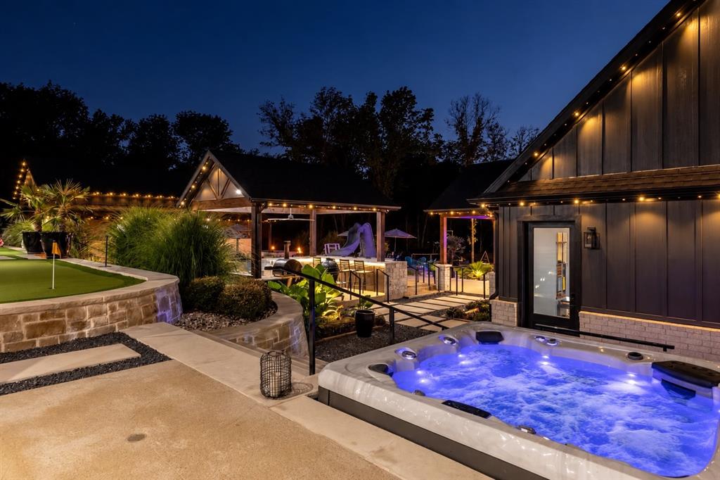 Therapeutic Hot Tub located just off the home gym and next to "The Getaway"