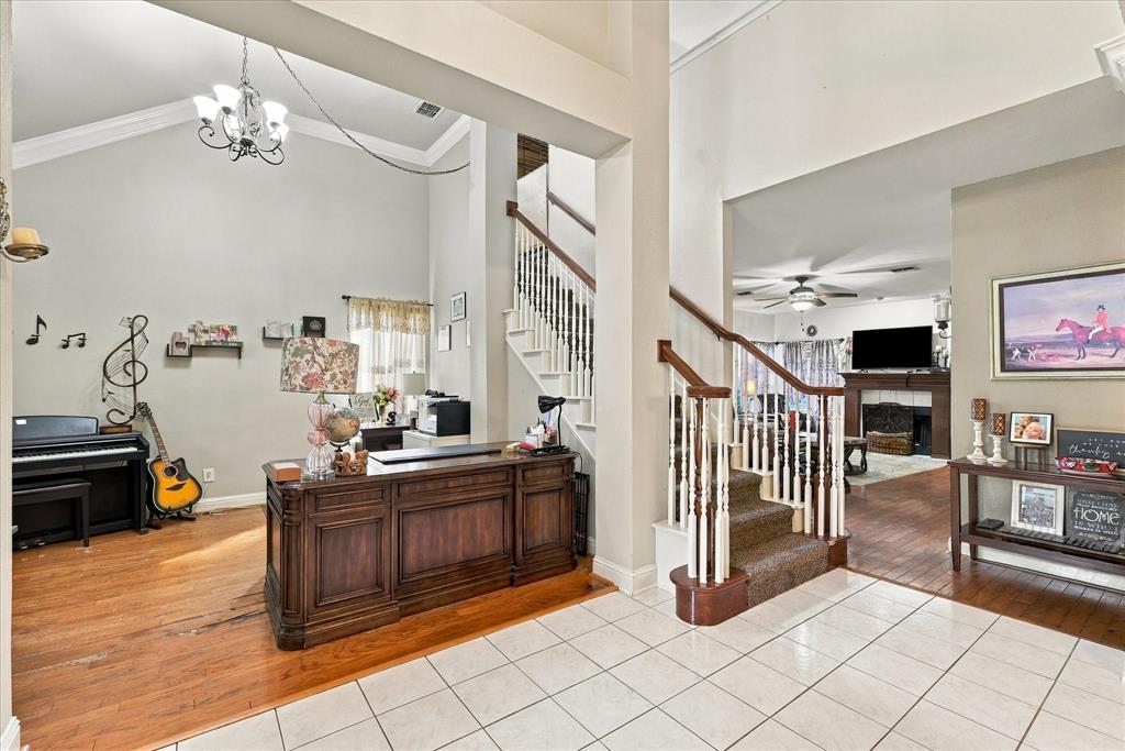 Easy access to the upstairs from the entry way and great flow into the living room.