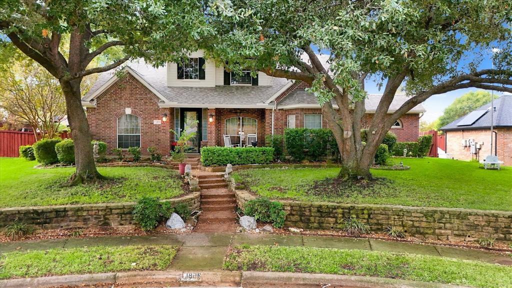 Elevated front view of this beautiful home!