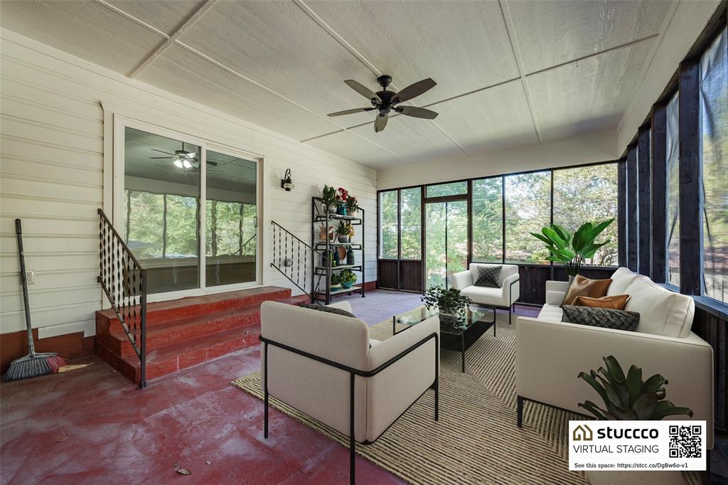 Enjoy screened in patio