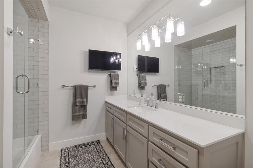 Secondary Bath exercise room and media room on second floor