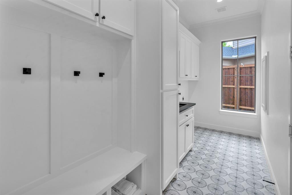 Laundry with sink and mudroom