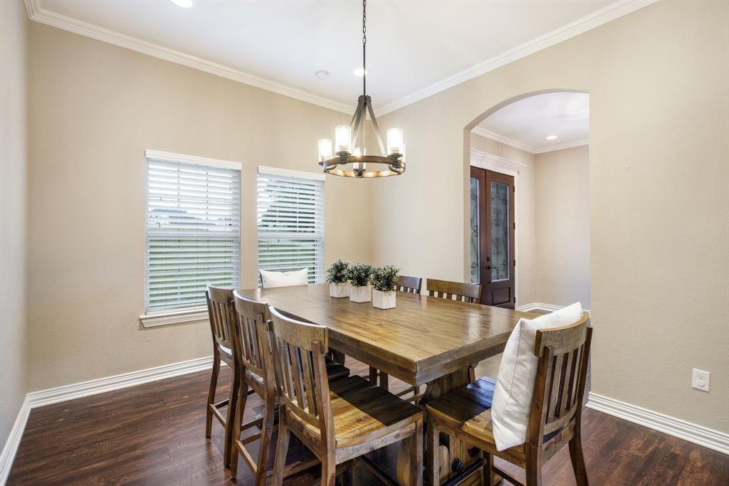 Space for a larger dining table when needed.