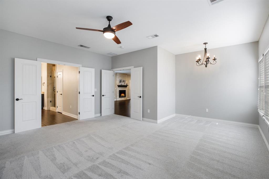 Updated lighting and ceiling fans can be operated with an app.