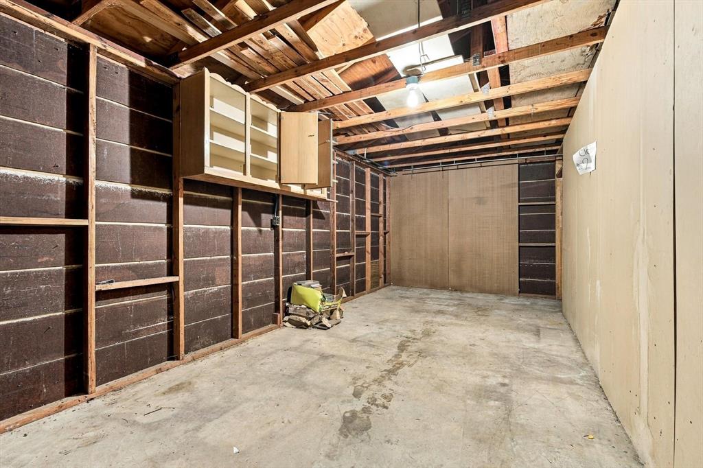 Large storage/flex area in back of garage.